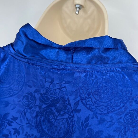 Victoria Secret Gold label Blue Robe Woman's One Size Tie Flawed - Picture 8 of 13